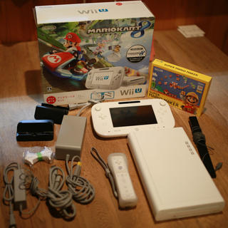 ウィーユー(Wii U)のWiiU 本体 ゲームパッド マリオカート マリオメーカー 付属品一式(家庭用ゲーム機本体)