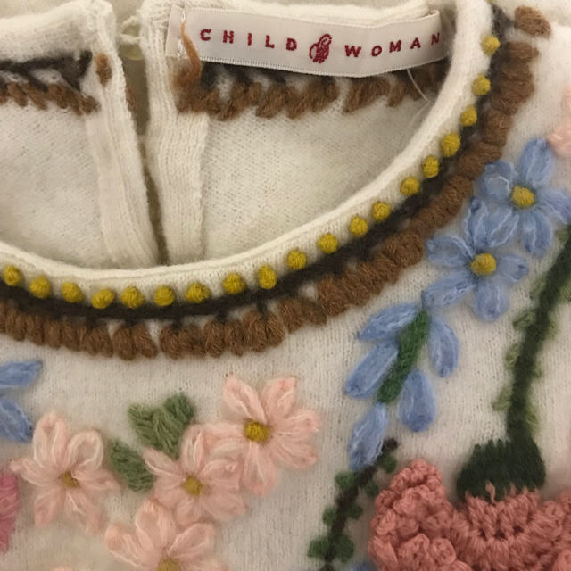 CHILD WOMAN(チャイルドウーマン)の刺繍・セーター・ウール100% レディースのトップス(ニット/セーター)の商品写真