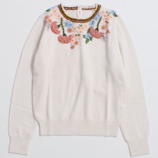 チャイルドウーマン(CHILD WOMAN)の刺繍・セーター・ウール100%(ニット/セーター)