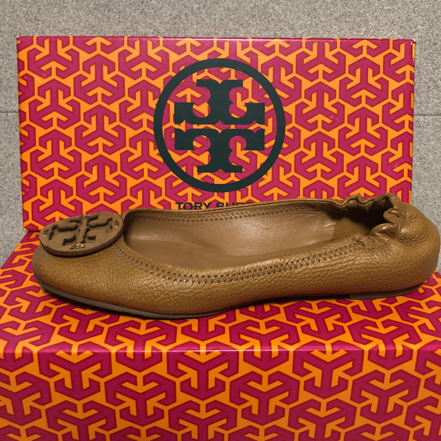 Tory Burch(トリーバーチ)のトリーバーチ フラット Tory Burch レザー キャメル ブラウン レディースの靴/シューズ(バレエシューズ)の商品写真