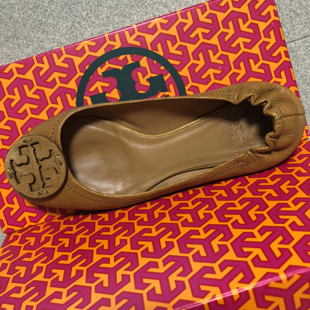 Tory Burch(トリーバーチ)のトリーバーチ フラット Tory Burch レザー キャメル ブラウン レディースの靴/シューズ(バレエシューズ)の商品写真