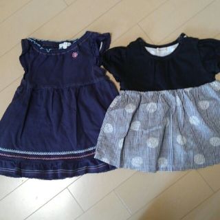 サンカンシオン(3can4on)のまとめ売り2点　3can4on　ベビー　子供服　ワンピース　夏服　サイズ80(ワンピース)