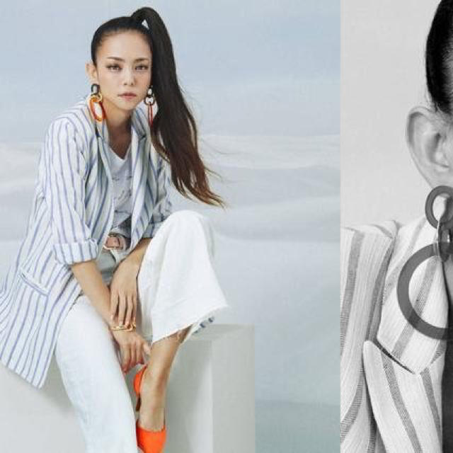 H&M(エイチアンドエム)のH&M 安室奈美恵 amuro namie ストライプジャケット レディースのジャケット/アウター(テーラードジャケット)の商品写真
