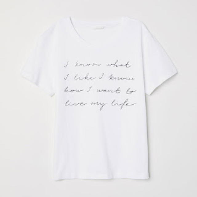 H&M(エイチアンドエム)の安室奈美恵⭐︎メッセージTシャツ⭐︎Lサイズ レディースのトップス(Tシャツ(半袖/袖なし))の商品写真