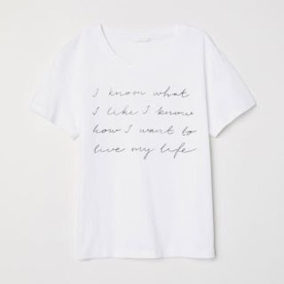 エイチアンドエム(H&M)の安室奈美恵⭐︎メッセージTシャツ⭐︎Lサイズ(Tシャツ(半袖/袖なし))