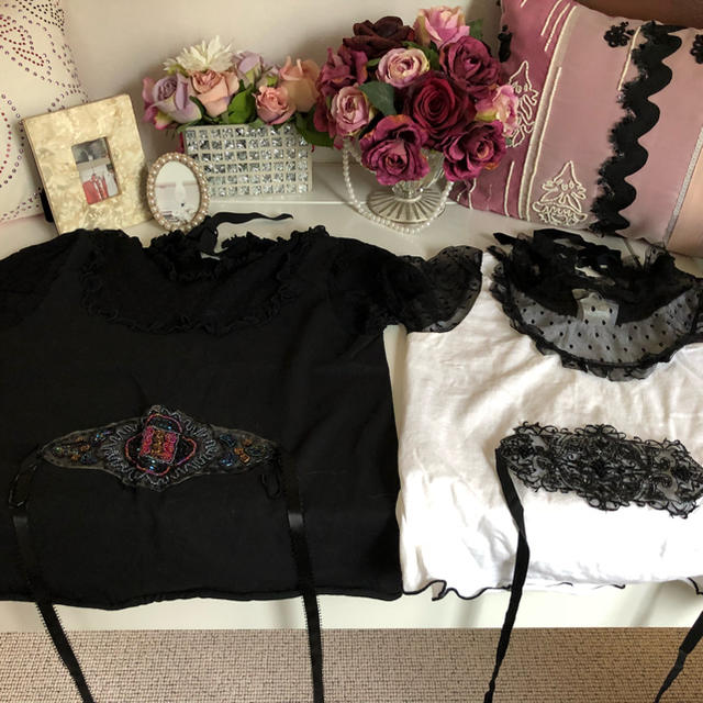 ANNA SUI(アナスイ)のANNA SUI Tシャツ 白黒セット レディースのトップス(Tシャツ(半袖/袖なし))の商品写真