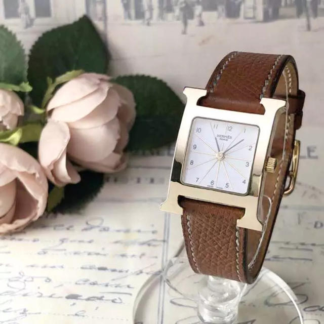 Hermes - 極美品✨エルメス Hウォッチ ✨ ベルト２本付き  電池交換済  腕時計