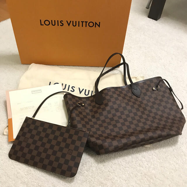 訳あり】 LOUIS VUITTON ダミエ ポーチ ネヴァーフルMM 新品 Vuitton