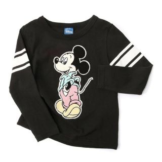 ディズニー(Disney)の新品◇ライトオン購入 Disney ミッキー袖ラインさがら刺繍ロンT 110(Tシャツ/カットソー)