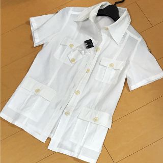 ミッシュマッシュ(MISCH MASCH)の新品ミッシュマッシュ 綿100%シンプル白シャツM(シャツ/ブラウス(半袖/袖なし))