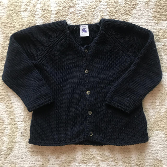 PETIT BATEAU(プチバトー)のpetit bateau☆ウールカーディガン18m キッズ/ベビー/マタニティのベビー服(~85cm)(カーディガン/ボレロ)の商品写真