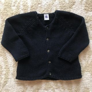 プチバトー(PETIT BATEAU)のpetit bateau☆ウールカーディガン18m(カーディガン/ボレロ)