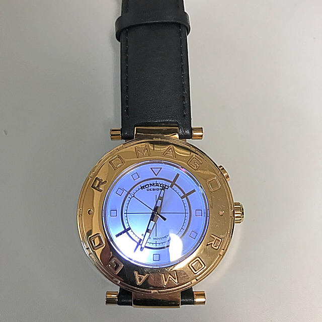 ROMAGO DESIGN(ロマゴデザイン)の値下げ❗️ロマゴ腕時計革ベルト メンズの時計(腕時計(デジタル))の商品写真