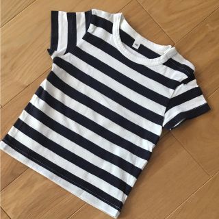 ムジルシリョウヒン(MUJI (無印良品))の無印良品 ボーダー半袖Ｔシャツ 80サイズ 美品(Ｔシャツ)