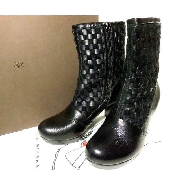 ♀【新品】チエミハラ サイドジップブーツ 351/2 22.5~23cm - ブーツ