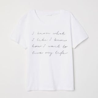 エイチアンドエム(H&M)の安室奈美恵⭐︎メッセージTシャツ⭐︎L(Tシャツ(半袖/袖なし))