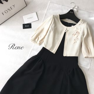 René - 美品♡Rene ルネ カーディガン 38 ボレロ おリボン