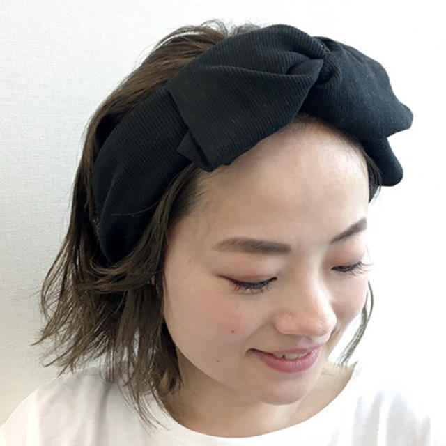 ThreeFourTime(スリーフォータイム)のThree Four Time リブカットソーBig ターバン 新品 レディースのヘアアクセサリー(ヘアバンド)の商品写真