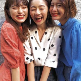 マウジー(moussy)のマウジー moussy 今期ドットシャツ ホワイト(シャツ/ブラウス(長袖/七分))