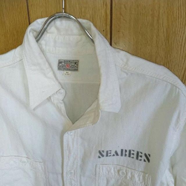 Buzz Rickson's(バズリクソンズ)のバズリクソンズ レタープリント 白 シャツ 16-16.5 SEABEES メンズのトップス(シャツ)の商品写真