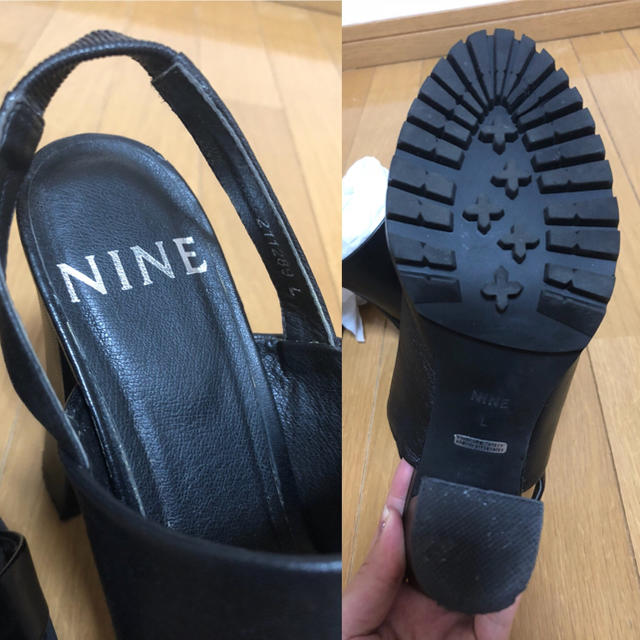 NINE(ナイン)のKerOtarO様専用 NINE  サンダル☆ブラック レディースの靴/シューズ(サンダル)の商品写真
