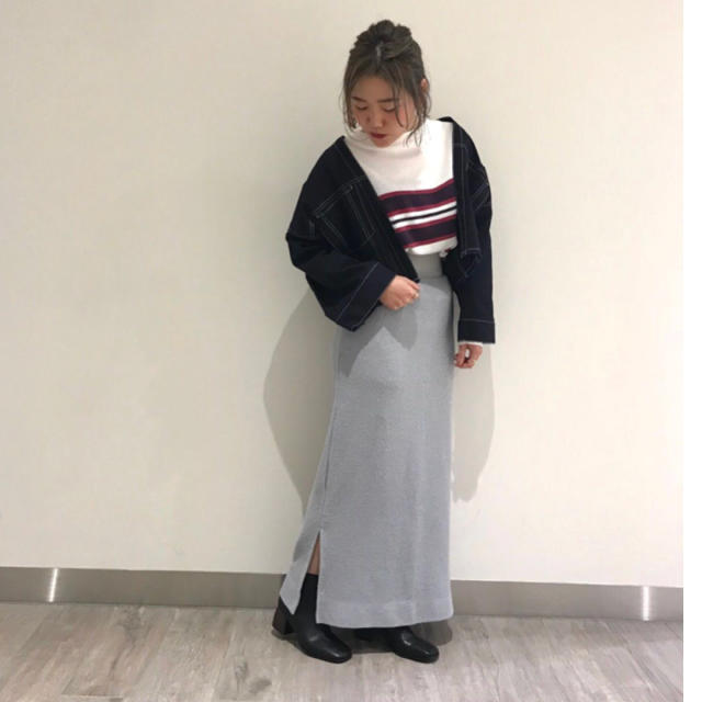 Kastane(カスタネ)のkastane ♡カスタネ♡カットスカート♡ライトグレー♡新品 レディースのスカート(ロングスカート)の商品写真