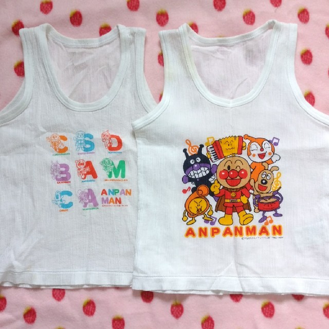 nico様専用☆グリーンTシャツ＆アンパンマン肌着☆smileyface☆90 キッズ/ベビー/マタニティのキッズ服男の子用(90cm~)(Tシャツ/カットソー)の商品写真