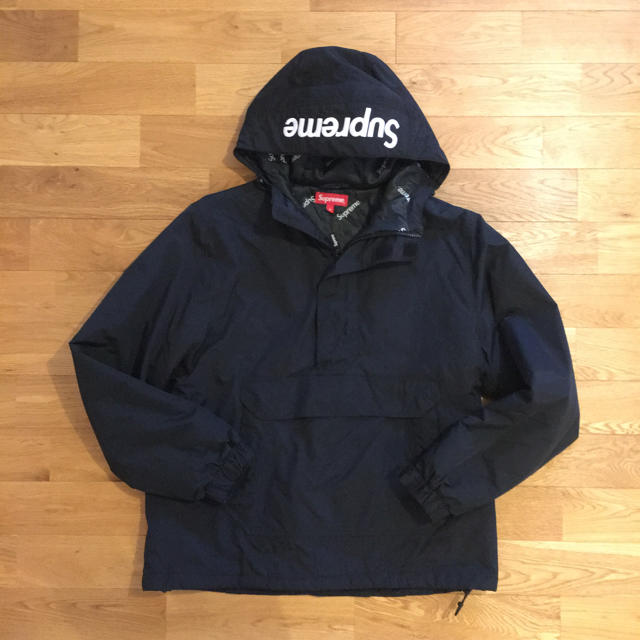 17 Supreme Hooded Logo Half Zip Pulloverナイロンジャケット