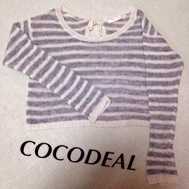 COCO DEAL(ココディール)のCOCODEALショート丈ボーダーニット レディースのトップス(ニット/セーター)の商品写真