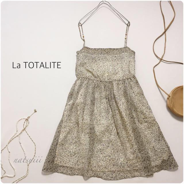 La TOTALITE(ラトータリテ)のLa TOTALITE ラトータリテ . 花柄 シフォン ワンピース レディースのワンピース(ひざ丈ワンピース)の商品写真