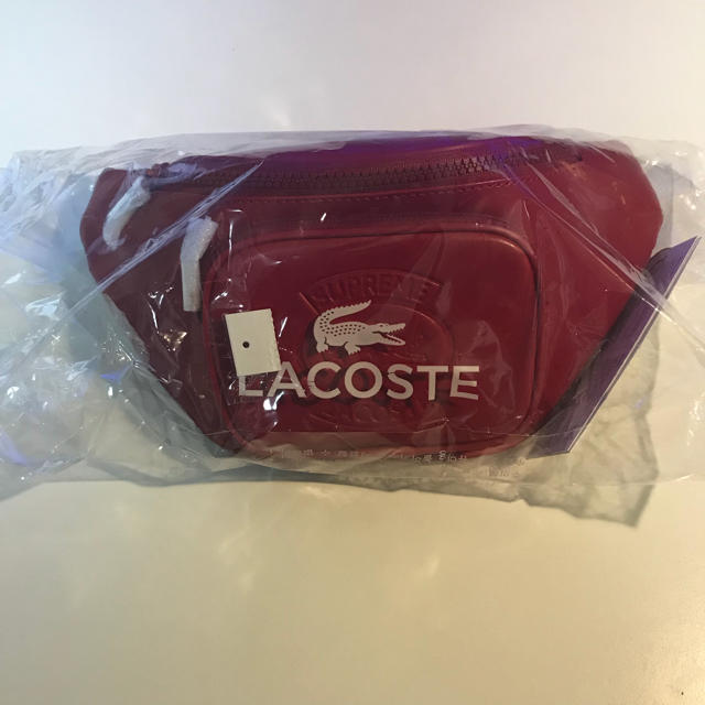 赤 Supreme/LACOSTE Waist Bag