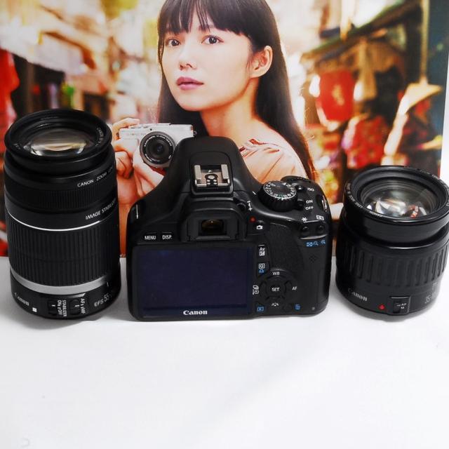 Canon(キヤノン)の★Wi-fiSD付き♪★　Canon Kiss X4 ダブルレンズキット スマホ/家電/カメラのカメラ(ビデオカメラ)の商品写真