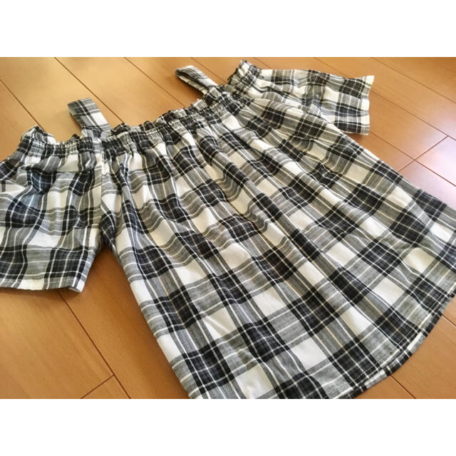 INGNI(イング)の新品2点♡チェックオフショルトップス＋デニムスカート レディースのレディース その他(セット/コーデ)の商品写真