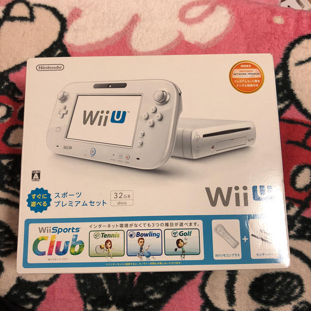 Wii U(ウィーユー)の【送料無料】Wii U スポーツプレミアムセット 32GB 白 エンタメ/ホビーのゲームソフト/ゲーム機本体(家庭用ゲーム機本体)の商品写真