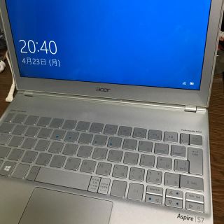 エイサー(Acer)のacer Aspire S7-191-F74Q 補助バッテリー付き(ノートPC)