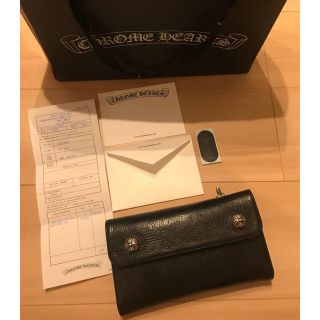 クロムハーツ(Chrome Hearts)のクロムハーツ ウェーブ インボス原本付 長財布 ウォレット 美品(長財布)