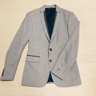 ザラ(ZARA)のZARA ザラ 新品 タイトジャケット グレー スーツ フォーマル(スーツジャケット)