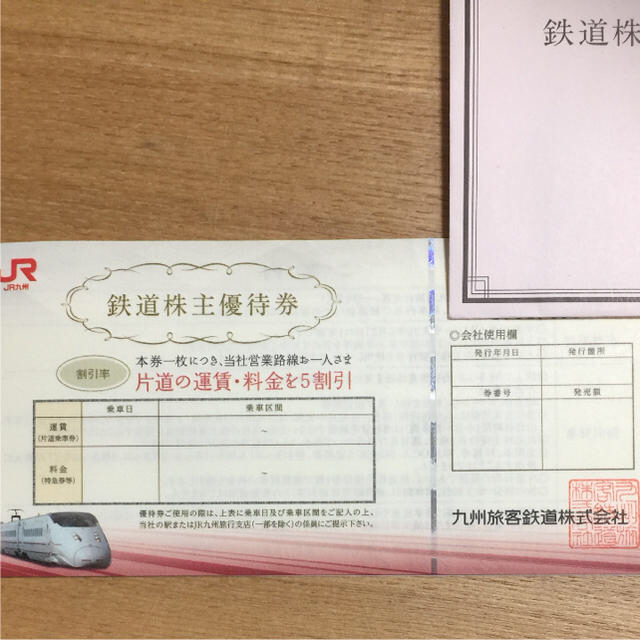 JR(ジェイアール)の株主優待券 ２枚  鉄道割引 チケットの優待券/割引券(その他)の商品写真