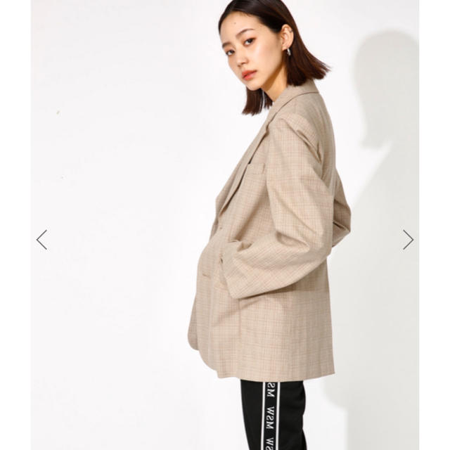 moussy(マウジー)のDOBBY CHECK ジャケット レディースのジャケット/アウター(テーラードジャケット)の商品写真