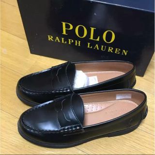 ポロラルフローレン(POLO RALPH LAUREN)の【新品未使用箱付き】RALPH LAUREN ラルフローレン ローファー 黒(ローファー/革靴)