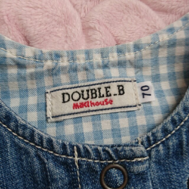 DOUBLE.B(ダブルビー)の未使用◆DOUBLE-B◆ジャンパースカート&パンツセット🎵70 キッズ/ベビー/マタニティのベビー服(~85cm)(スカート)の商品写真