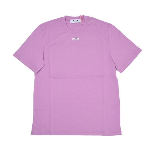 MSGM(エムエスジイエム)のMSGM　レディース パープルバックロゴ半袖Tシャツ　Ｓ レディースのトップス(Tシャツ(半袖/袖なし))の商品写真