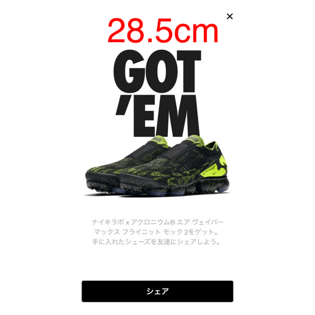 VAPORMAX ACRONYM NIKE 28.5cm - スニーカー