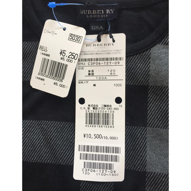 BURBERRY(バーバリー)のバーバリーＴシャツ 120 キッズ/ベビー/マタニティのキッズ服女の子用(90cm~)(Tシャツ/カットソー)の商品写真