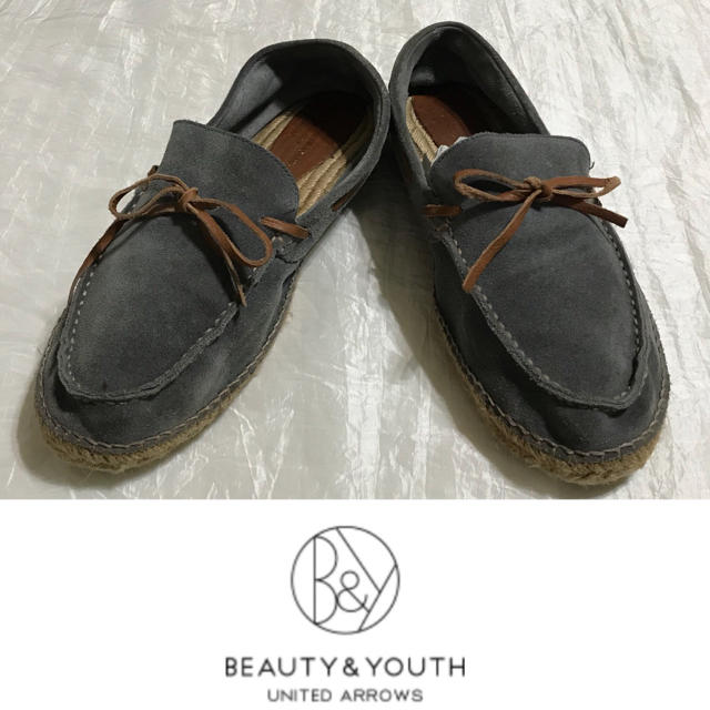 BEAUTY&YOUTH UNITED ARROWS(ビューティアンドユースユナイテッドアローズ)の♛ BEAUTY&YOUTH ♛ スエード本革エスパドリーユデッキ 43 ♛ メンズの靴/シューズ(ビーチサンダル)の商品写真