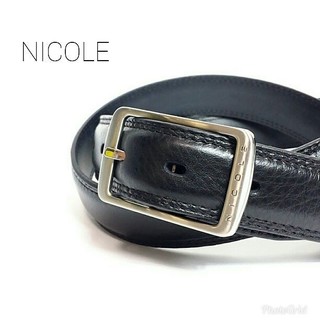 ニコル(NICOLE)の新品♪ニコル ビジネスベルト ブラック メンズ 本革/送料込み/激安価格！④(ベルト)