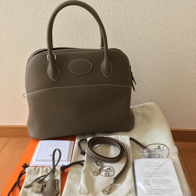 ① 新品 HERMES ボリード 31 エトゥープ