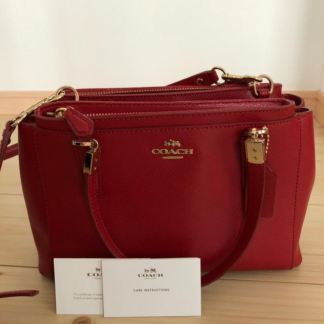 COACH コーチ ショルダーバッグ オールレザー レッド 513