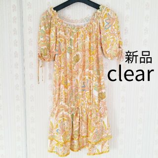 クリア(clear)の新品　clearペイズリーチュニックワンピース(ミニワンピース)