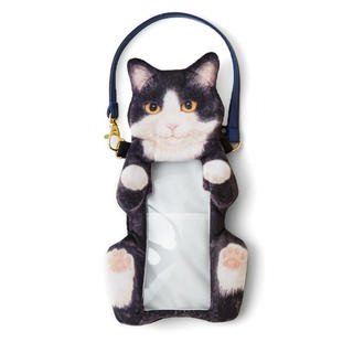 フェリシモ(FELISSIMO)の猫のおなかナデナデ スマートフォンポーチ ハチワレ(モバイルケース/カバー)